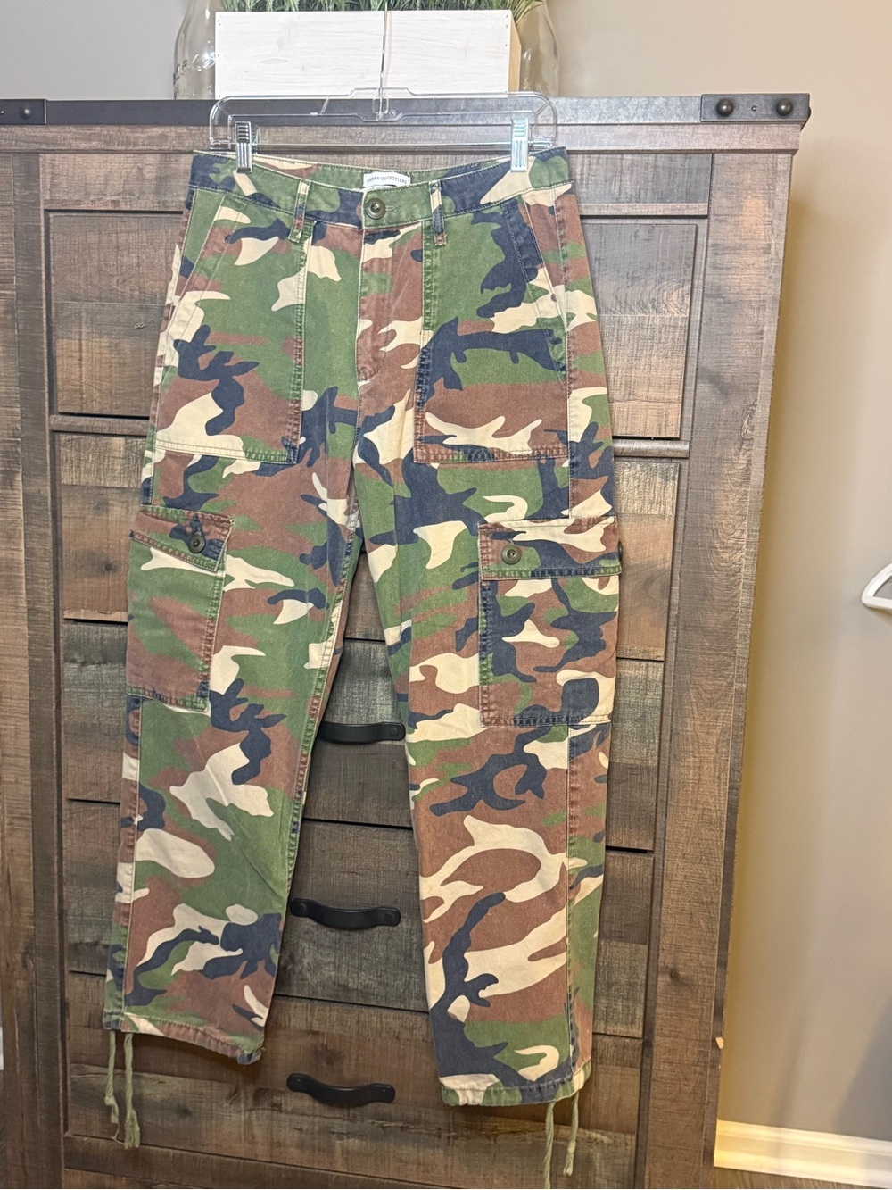 Urban Outfitters Green Brown Camo Cargo Trousers